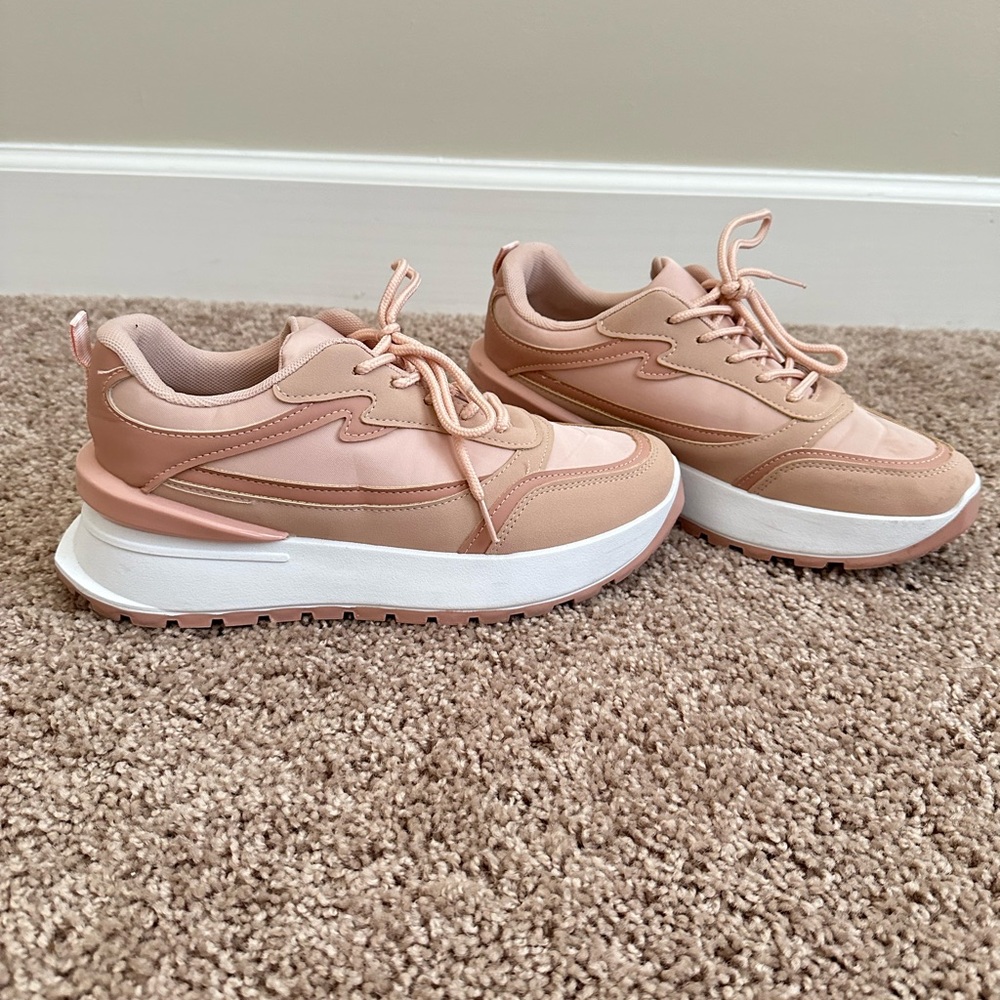 Qupid Pink Platform Sneaker